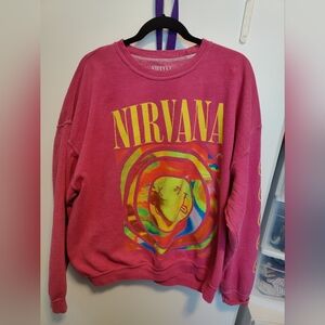 Nirvana Smile Overdyed Crew Neck Sweatshirt